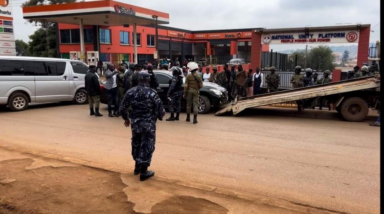 Ugandan government deploys military personnel outside NUP headquarters ahead of anti-Corruption protests